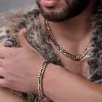 زنجیر کارتیر با دستبند مردانه