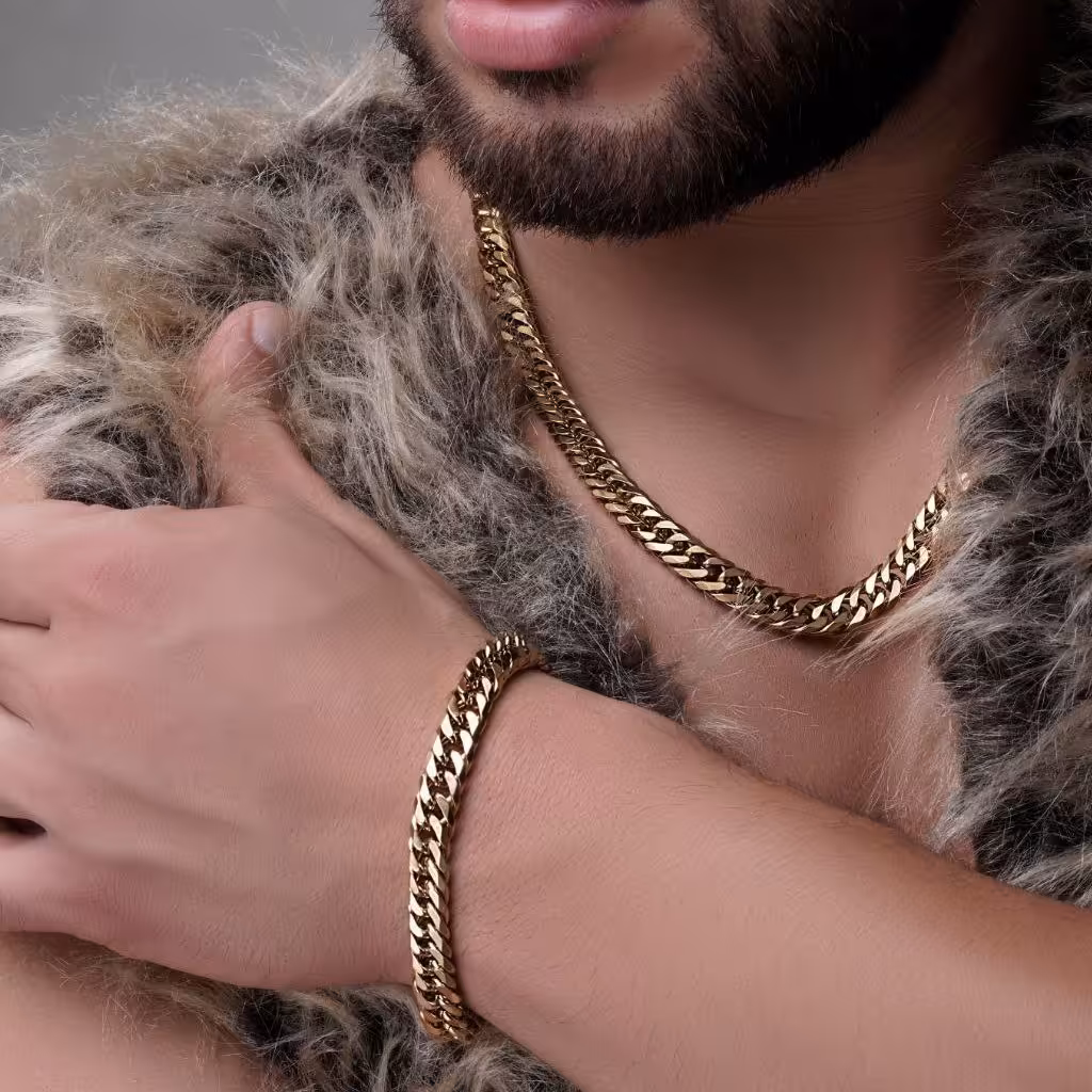 زنجیر کارتیر با دستبند مردانه