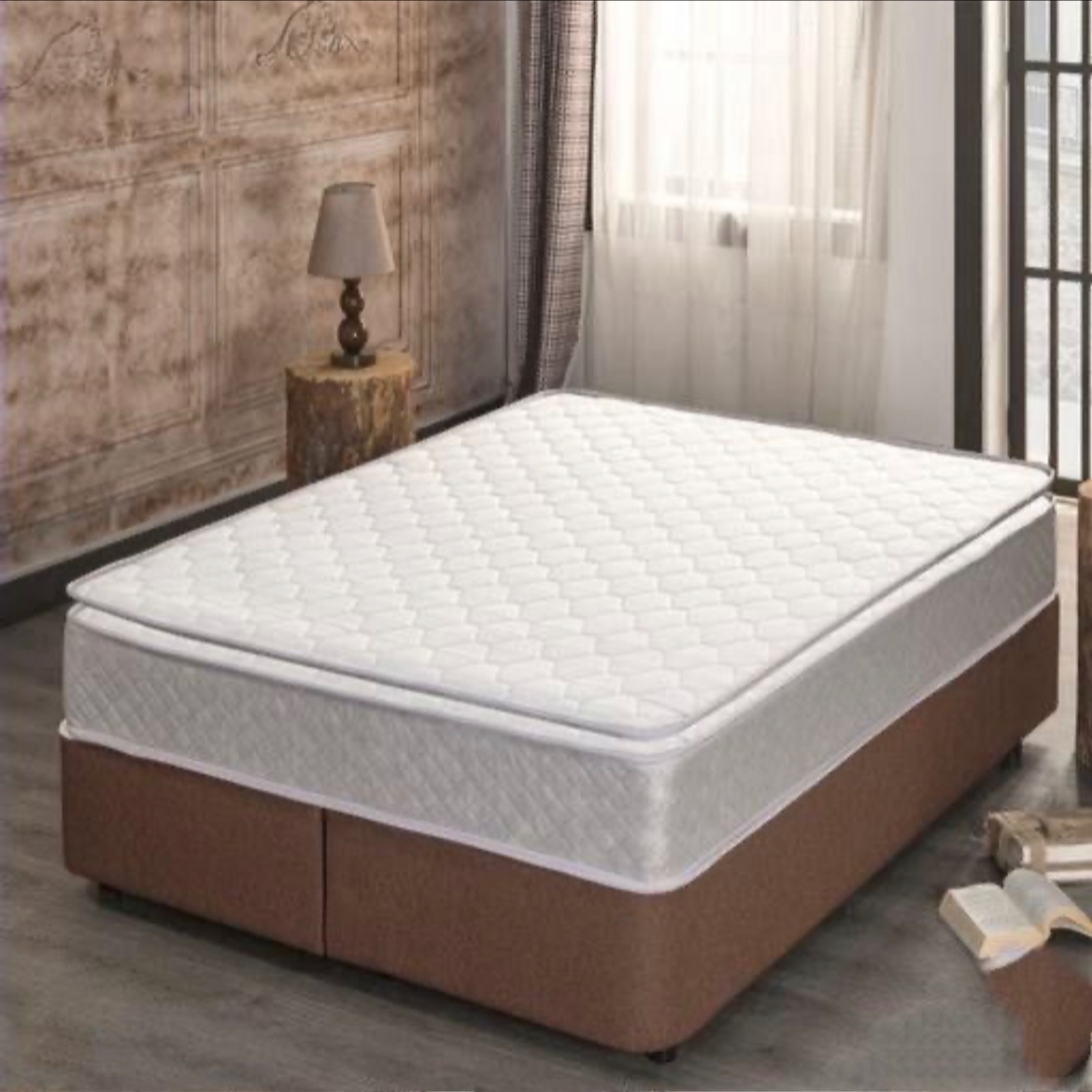 تشک دونفره سوپر طبی فنری رویال اصل پددار دوازده سال ضمانتسایز 160x200 سانتی متر