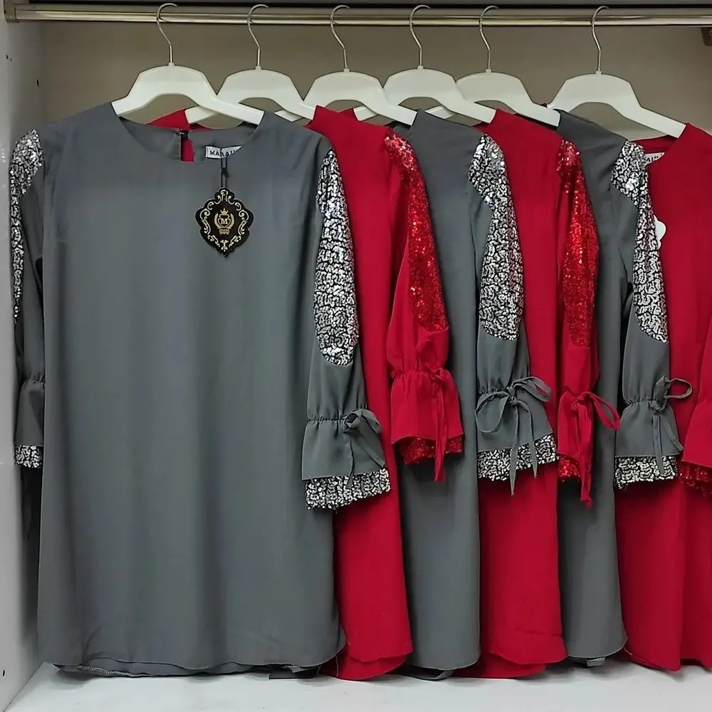 تونیک حریر زنانه آستین سه ربع