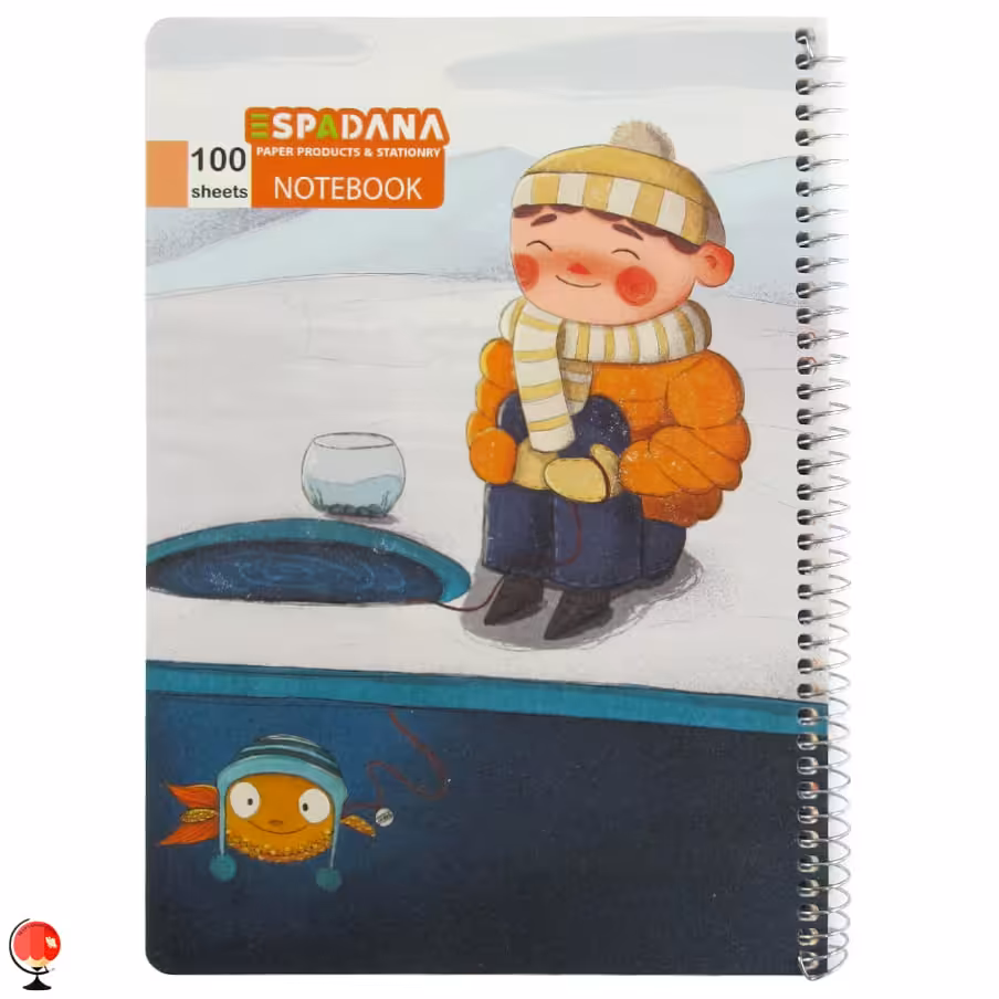 دفتر مشق 100 برگ سیمی طرح قطب اسپادانا