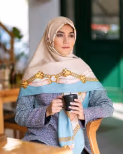 روسری ابریشم توییل خارجی دست دوز