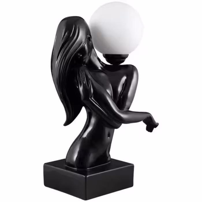آباژور رومیزی اتاق خوابی مدل LUCIANA کد TL-9010 رنگ BLACK و WHITE