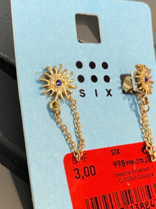 گوشواره میخی زنجیر دار