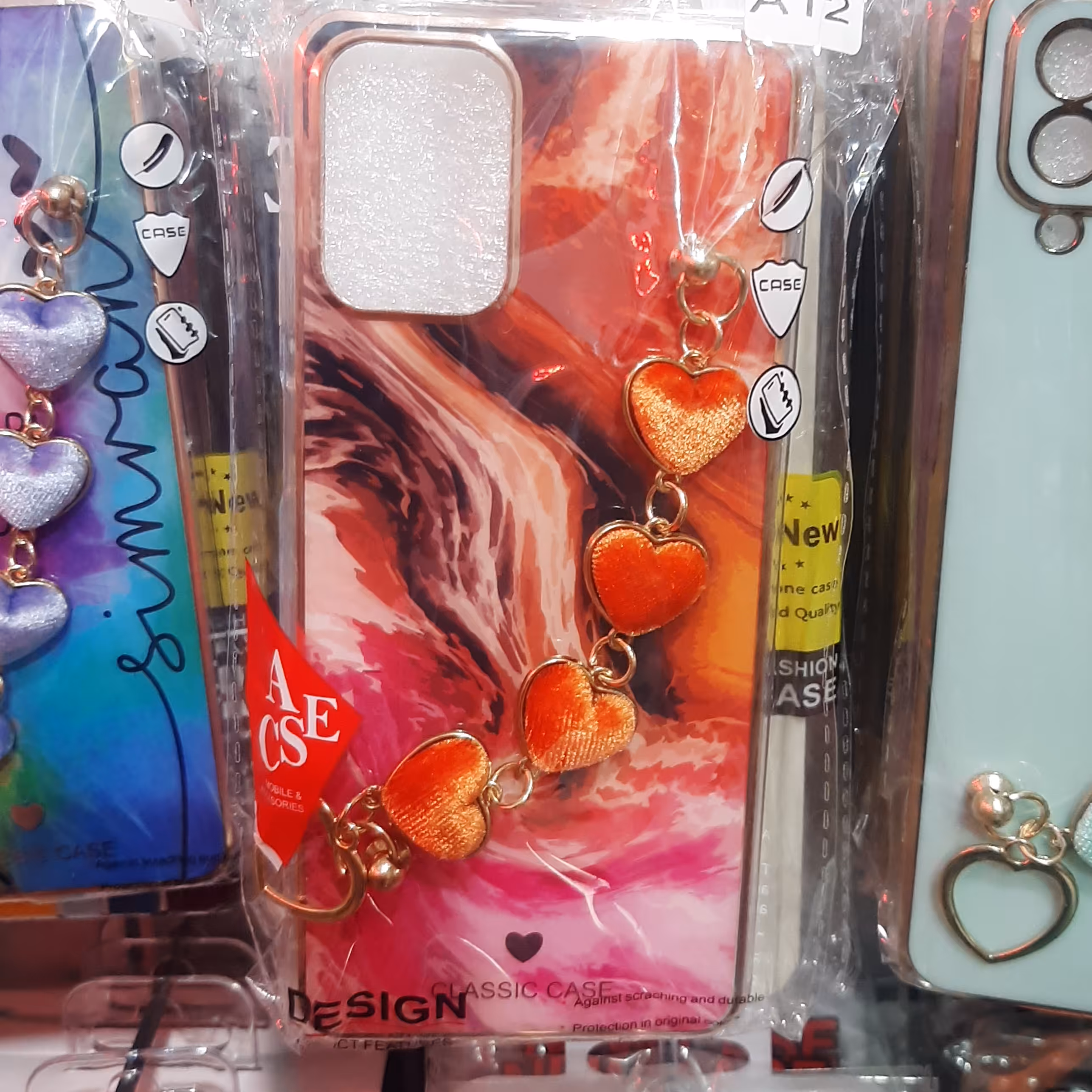 گارد گوشی a12  مدل قلب زنجیری