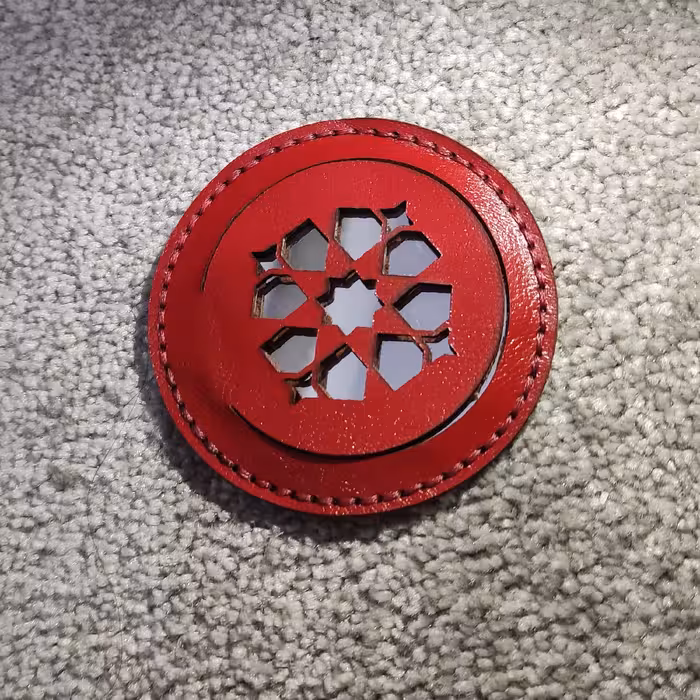 آینه جیبی چرم دستدوز