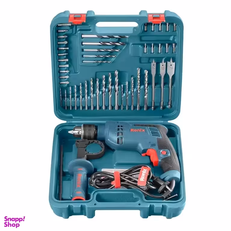دریل چکشی رونیکس مدل RS-0006 مجموعه 52 عددی