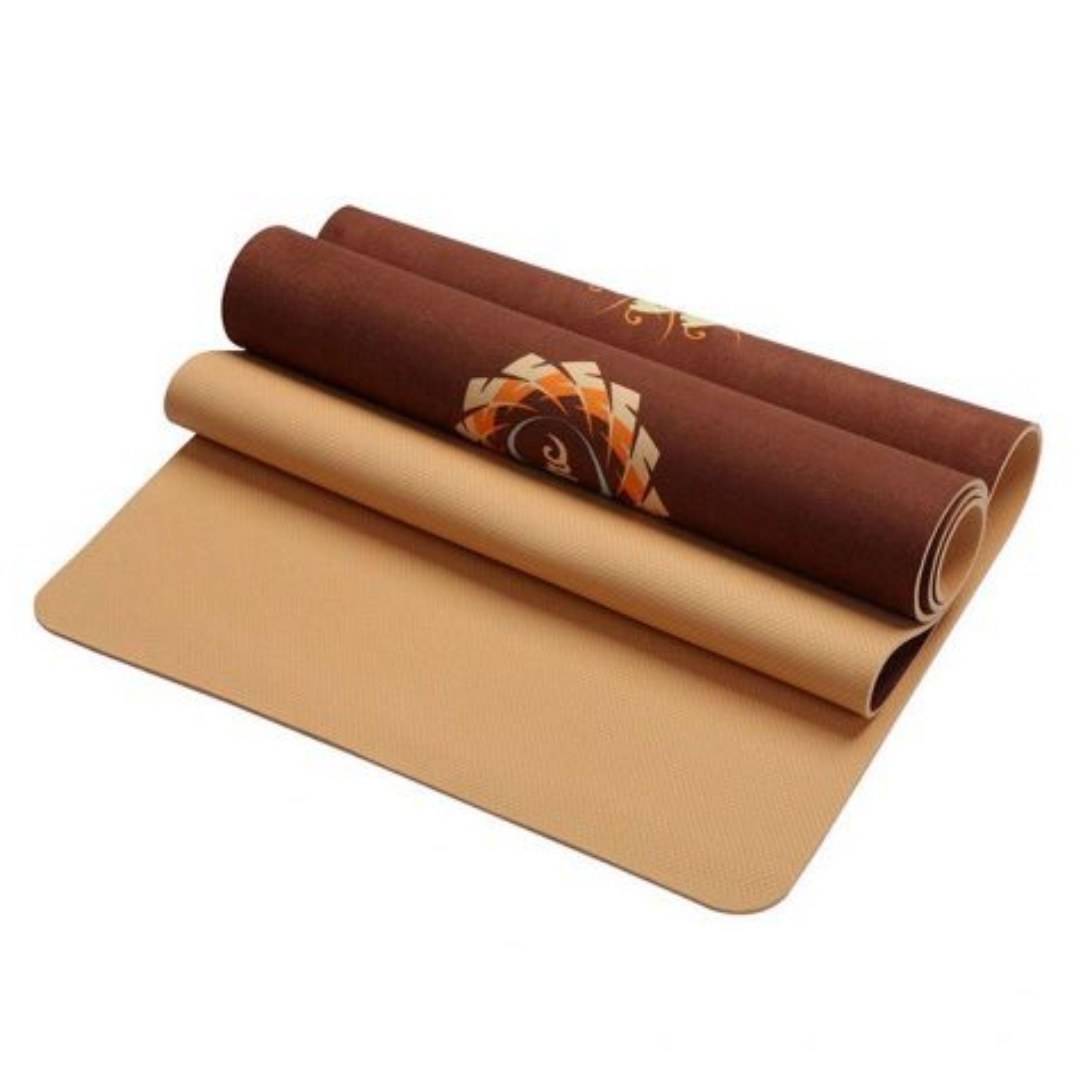مت تمرین یوگا و پیلاتس رویه مخمل Suede رنگ قهوه ای