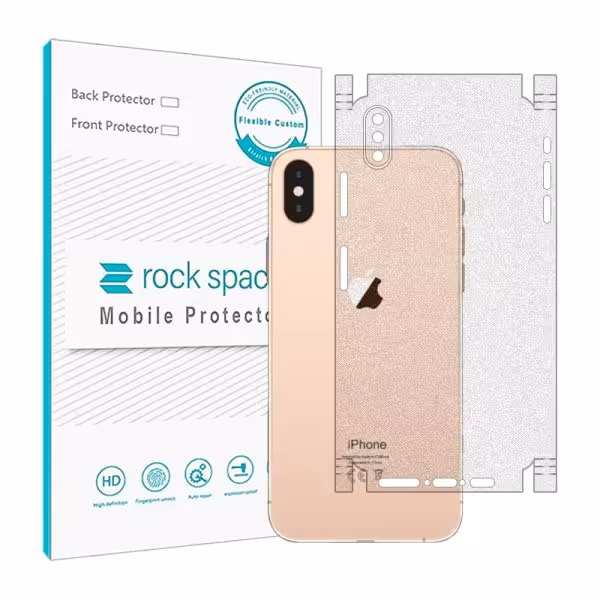 گلس محافظ پشت گوشی آیفون iPhone XS Max مدل نانو هیدروژل مات برند راک اسپیس سایز M کد27747