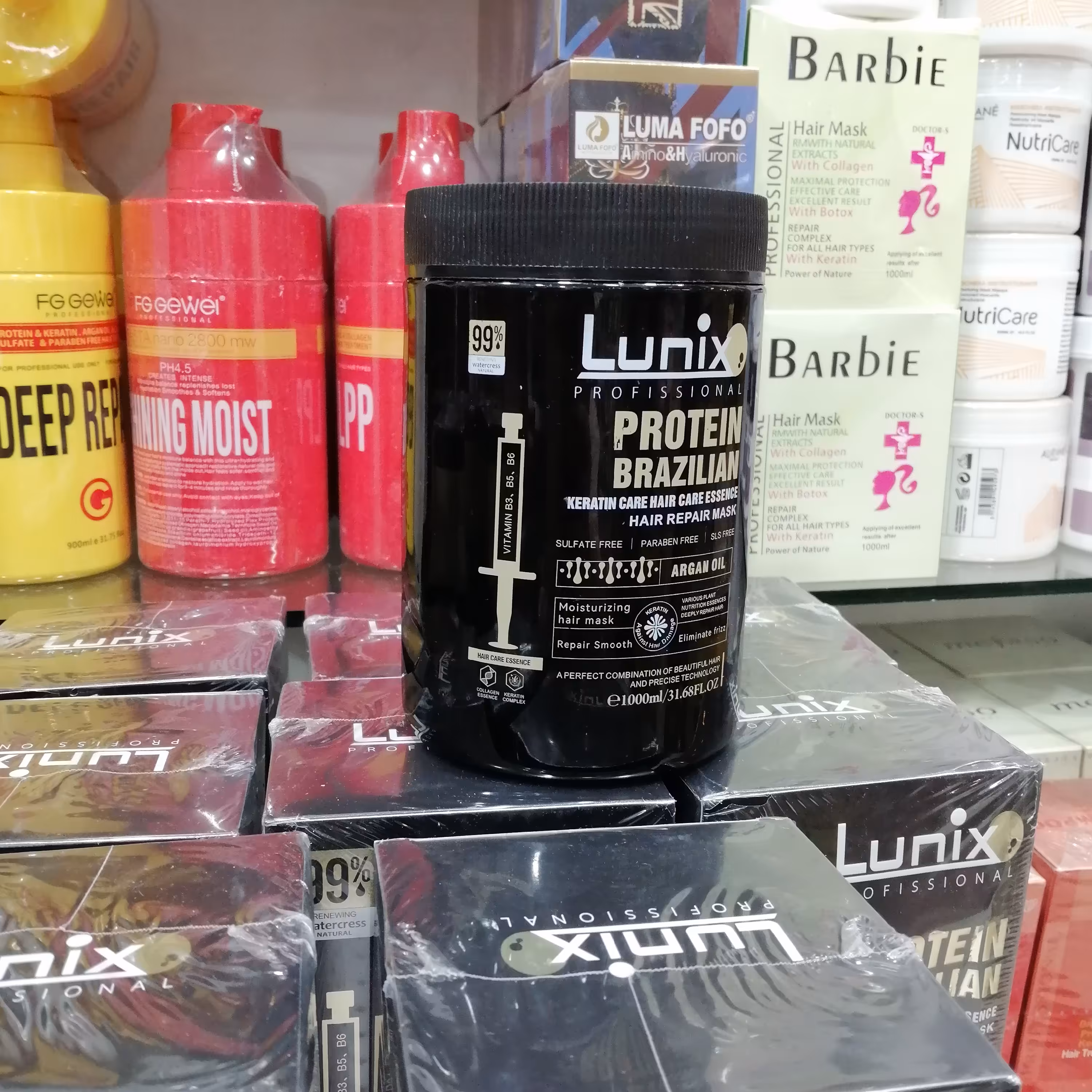 ماسک مو پروتئین کراتین لونیکس بدون سولفات برزیلی  حاوی آرگان و جوجوبا 
Lunix Brazilian Keratin Protein Hair Mask