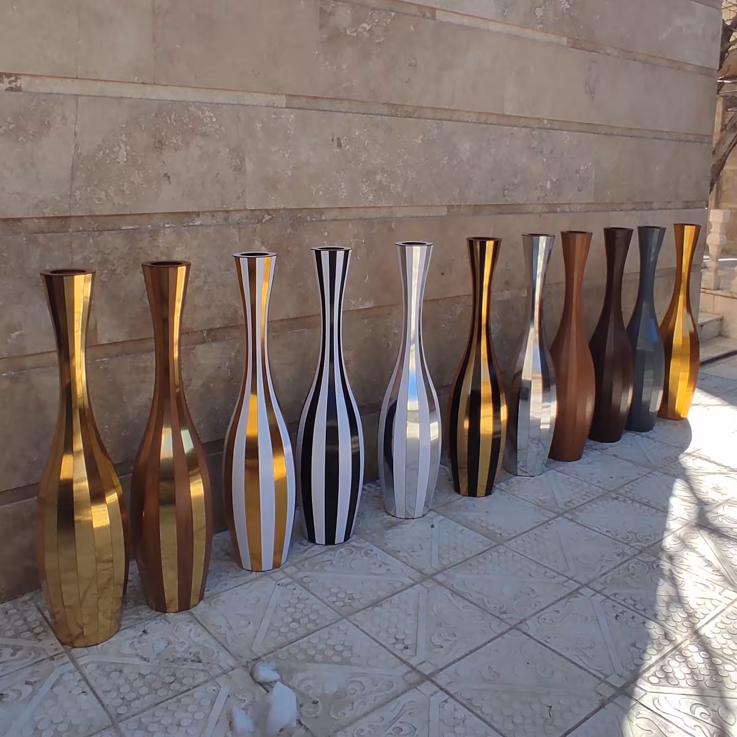گلدان چوبی دکوری 120سانت (پس کرایه)