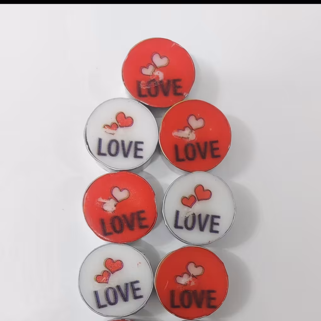 شمع وارمر عاشقانه قرمز سفید