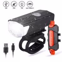 چراغ دوچرخه جلو عقب پر نور 