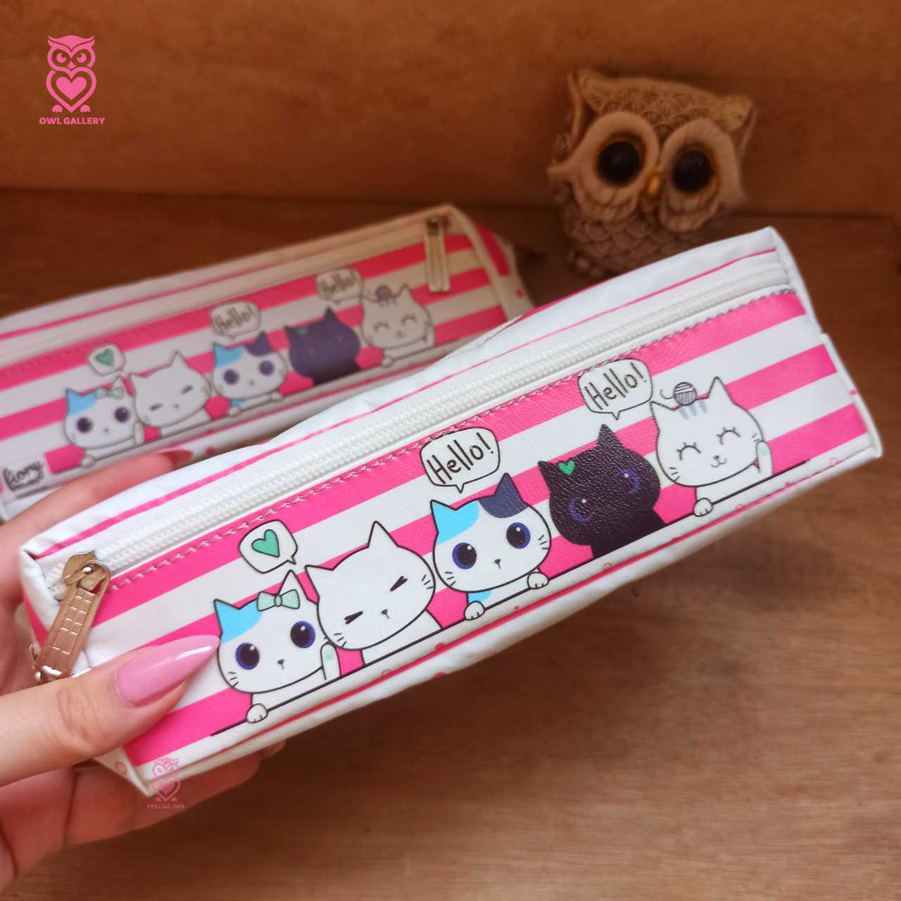 جامدادی سه زیپ طرح گربه