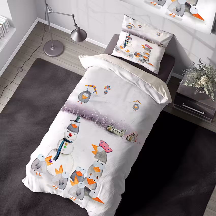 روتختی برفی طرح کلاغ و آدم برفی CS-1214