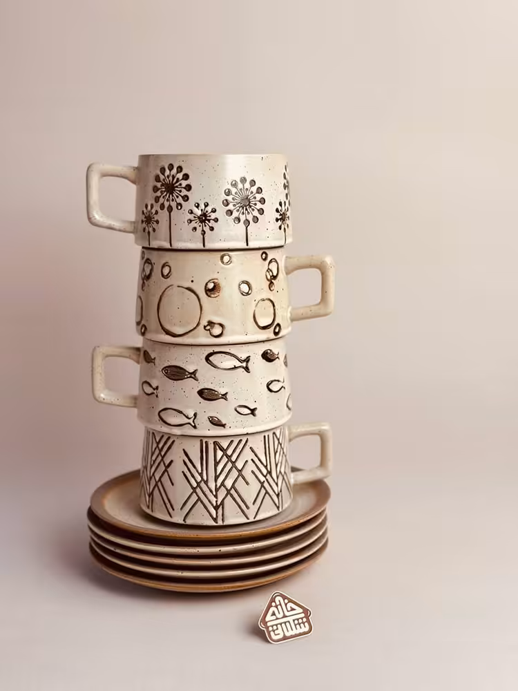لته خوری روستیک طرح برجسته کد002023