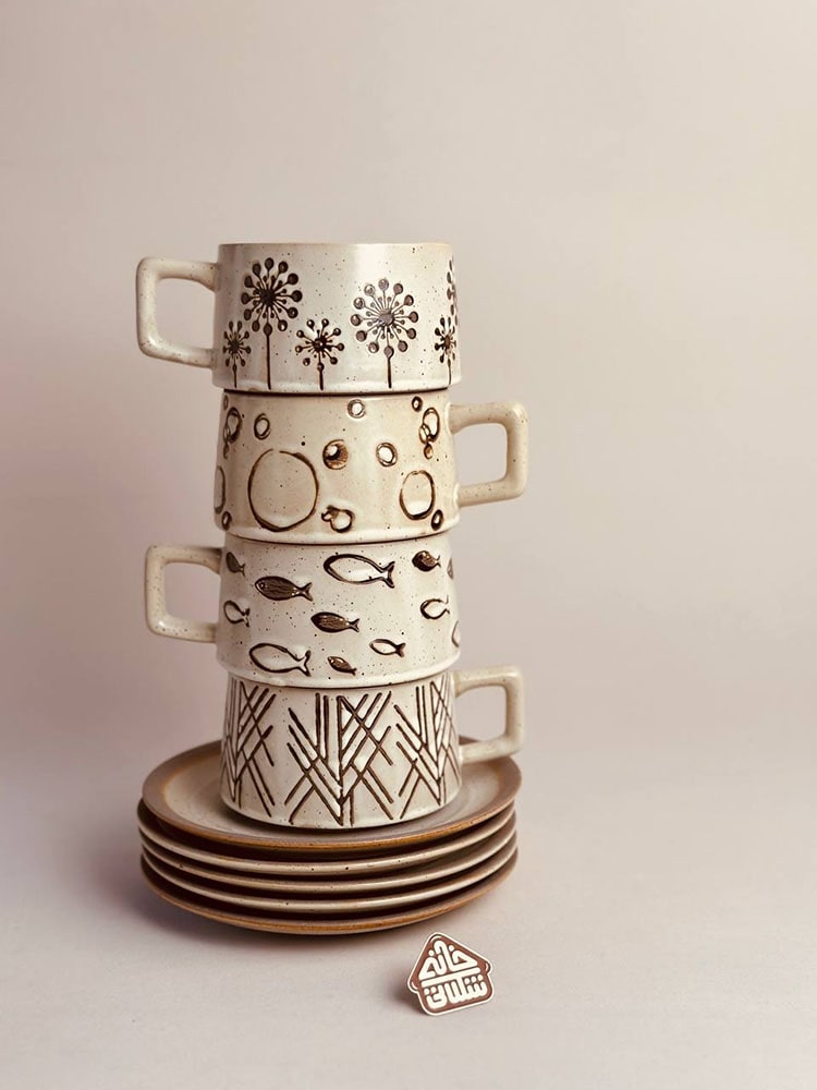 لته خوری روستیک طرح برجسته کد002023