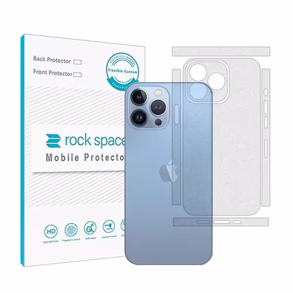 گلس محافظ پشت گوشی آیفون 13 pro مدل نانو هیدروژل مات برند راک اسپیس سایز M کد 30662