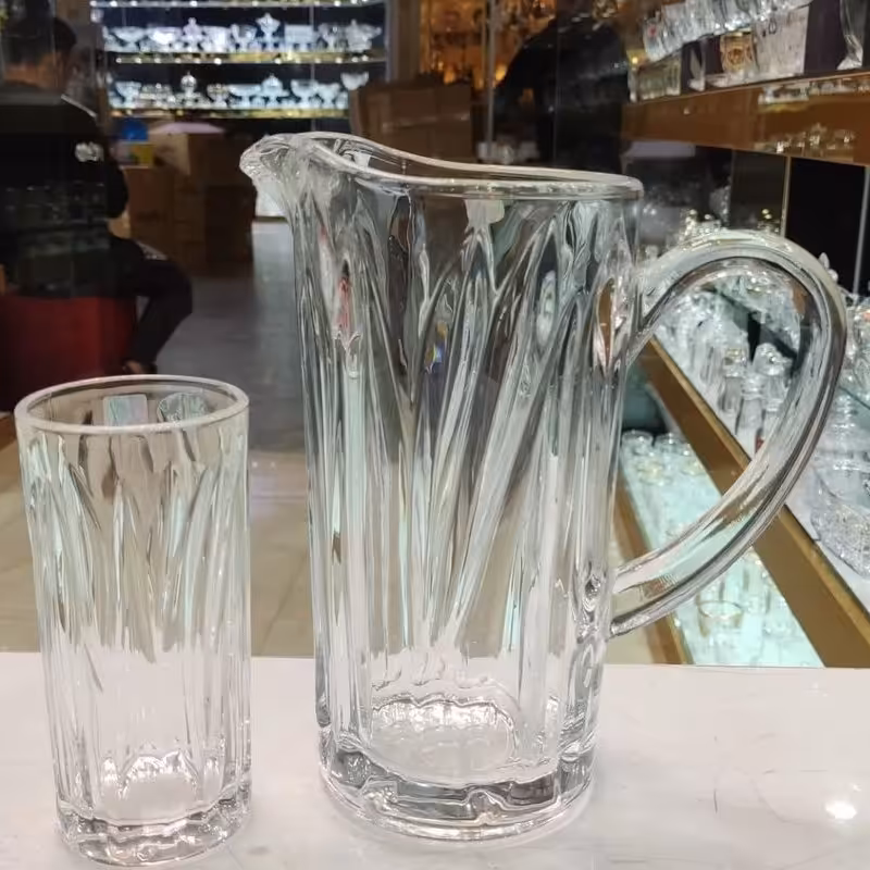 پارچ و لیوان بلور چین