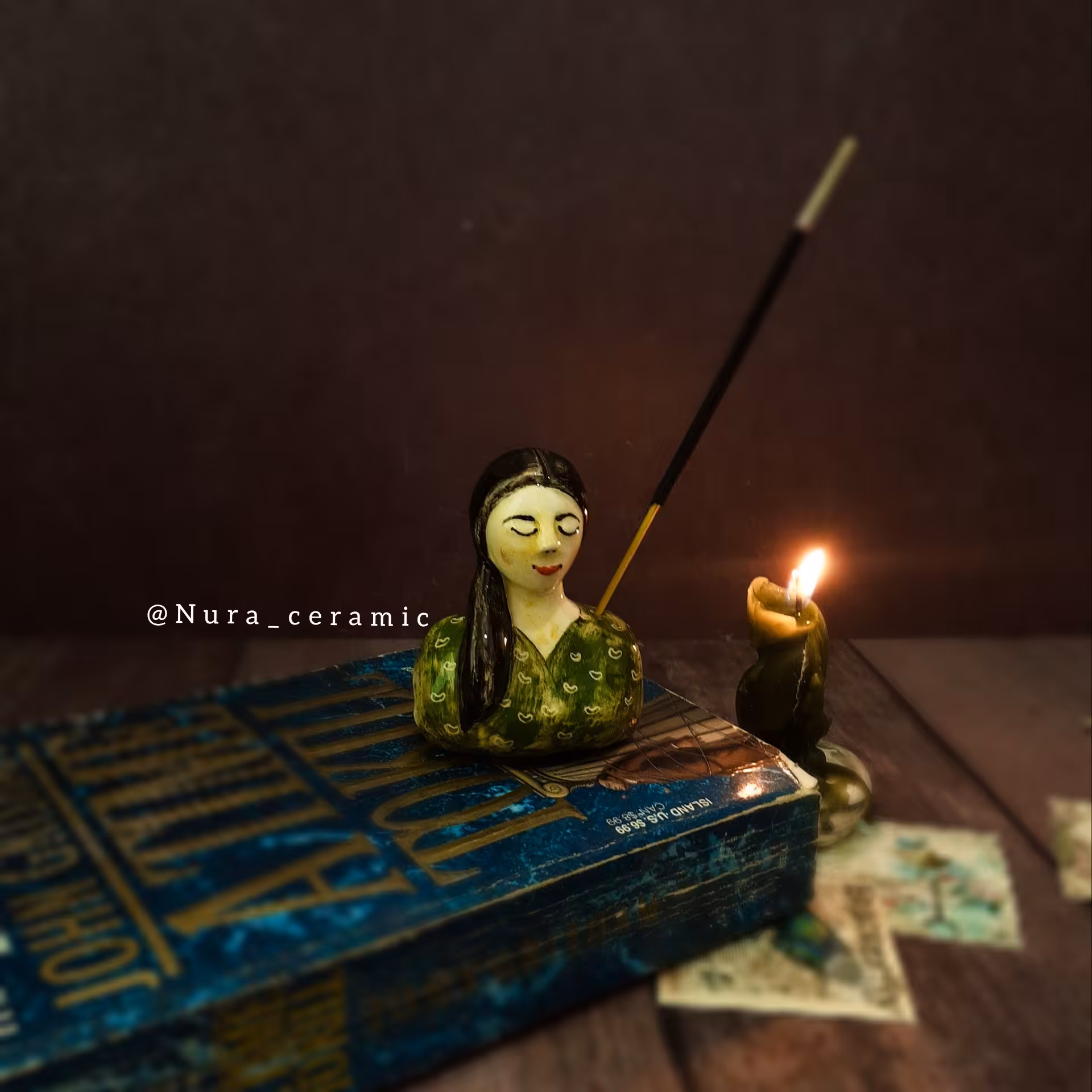 جا عودی سرامیکی طرح دختر (پس کرایه)