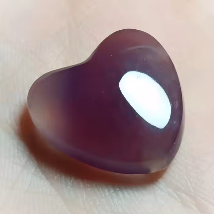 نگین سنگ عقیق سوسنی طبیعی اصل تراش قلب ماست ساخت زیور آلات