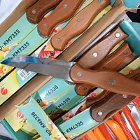 چاقو دسته چوبی آشپزخانه تیز درجه 1 3میخ