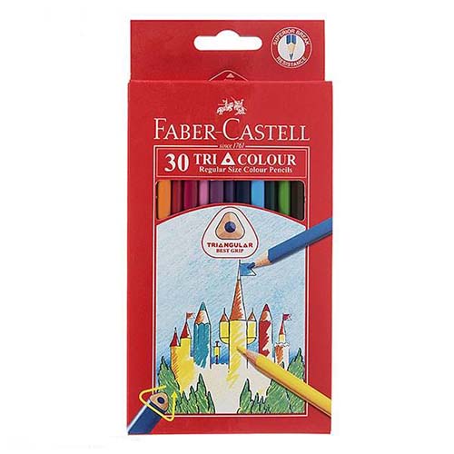 مداد رنگی 30 رنگ جعبه مقوایی فابرکاستل Faber-Castell