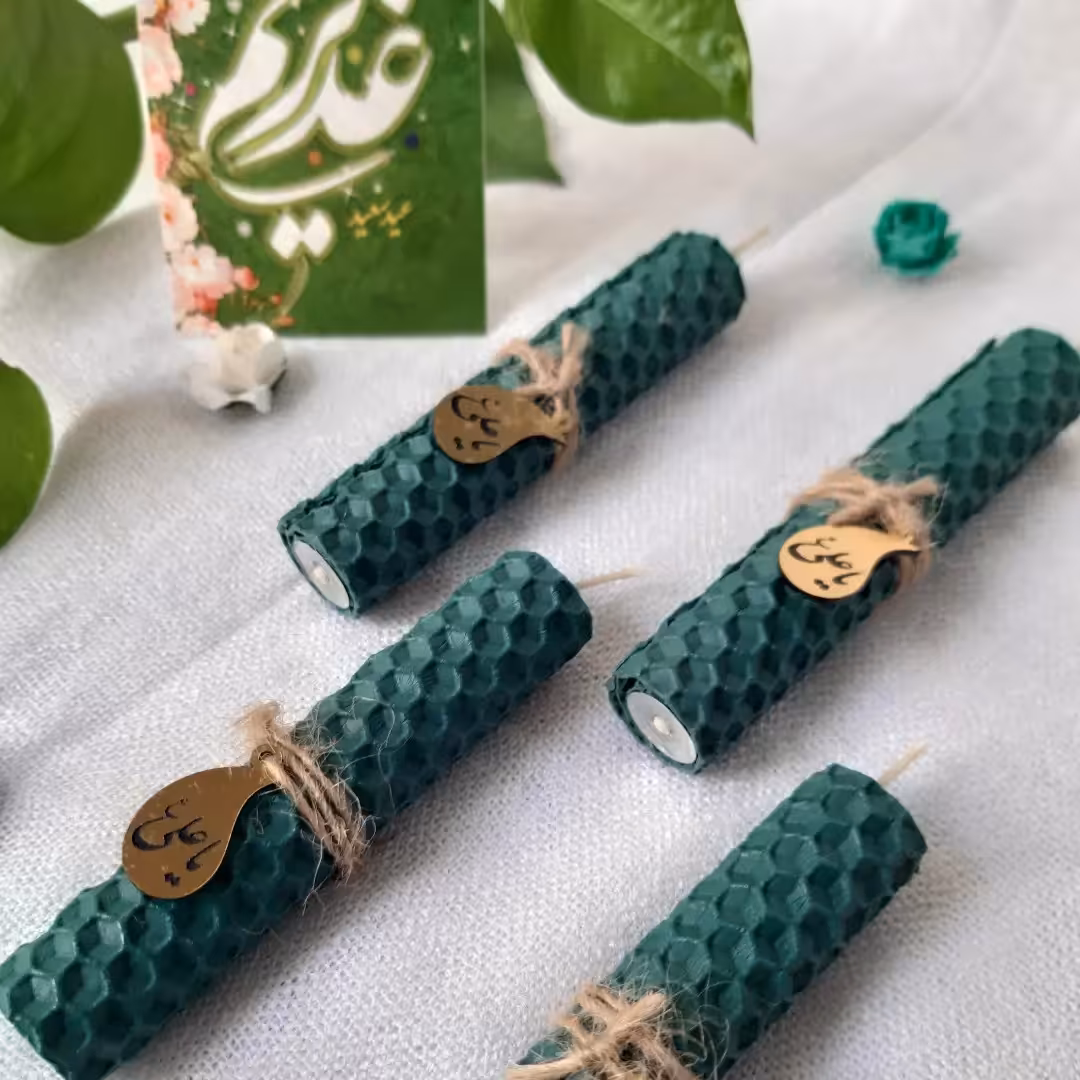 شمع موم عسلی گیفت غدیر