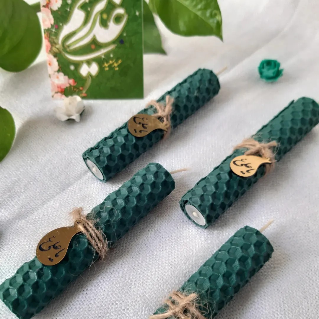 شمع موم عسلی گیفت غدیر