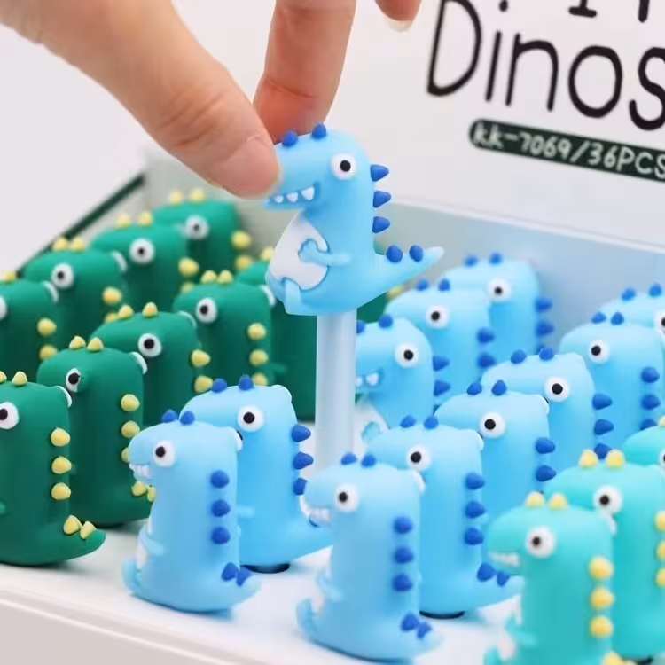 روان نویس فانتزی دایناسور رنگ جوهر آبی برند kuki 