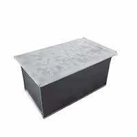 قالب نان تست گالوانیزه مدل مستطیل درب دار سایز کوچک 15


