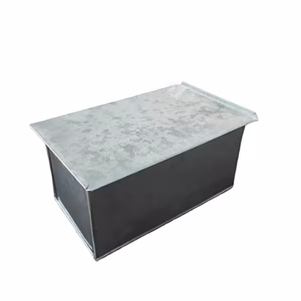 قالب نان تست گالوانیزه مدل مستطیل درب دار سایز کوچک 15


