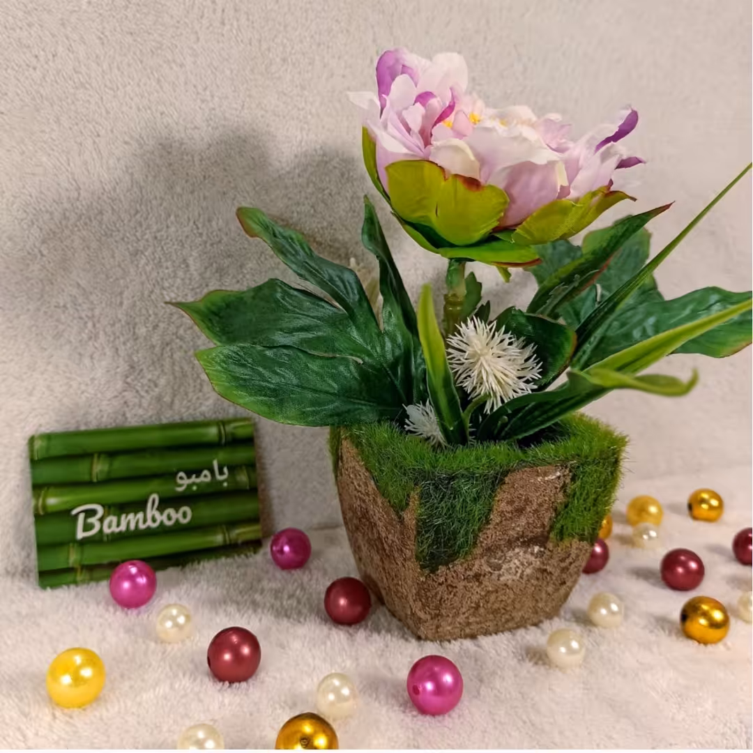 گلدان وگل مصنوعی زیبا طرح ایکیا