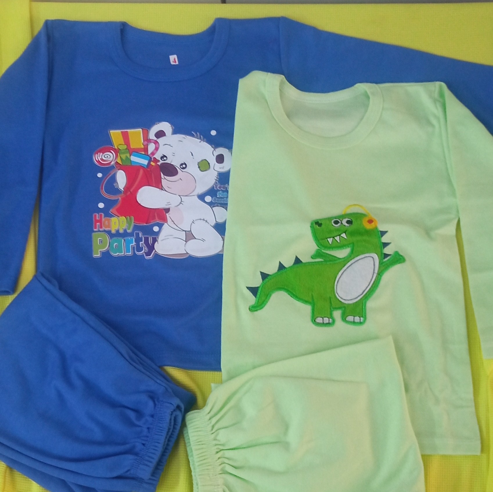 بلوز و شلوار آستین بلند. سایز40(45). رنگ سبز و آبی.جنس پنبه 