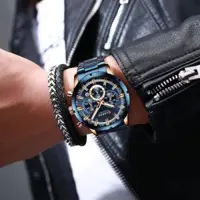 ساعت مردانه کارن اورجینال آبی رنگ curren