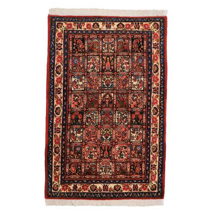 فرش دستباف دو متری مدل بختیاری طرح خشتی کد 4020217(فروش چکی 6 ماهه با کد تخفیف farshgereh)