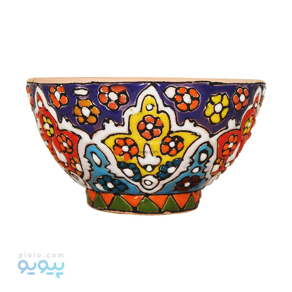 ماست خوری سفالی مینا کاری شده