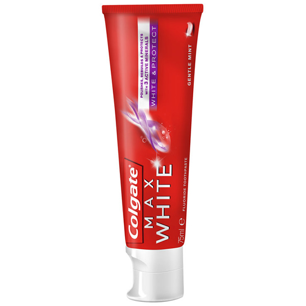 خمیر دندان کولگیت اصل آلمان 75ml | حفاظتی کامل و سفید کننده ملایم مدل Max White White Protect