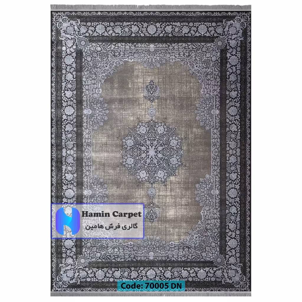 فرش 6 متری 700شانه تراکم 2100 برجسته طرح ترنج دار کد SZ70005DN