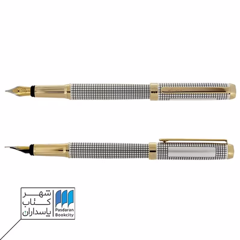 خودنویس لرد شطرنجی گیره زرد IPLOMAT LORD