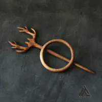 پین چوبی مو طرح شاخ گوزن