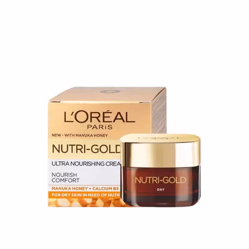 کرم روز تغذیه کننده پوست خشک نوتری گلد لوریل L’OREAL NUTRI-GOLD
