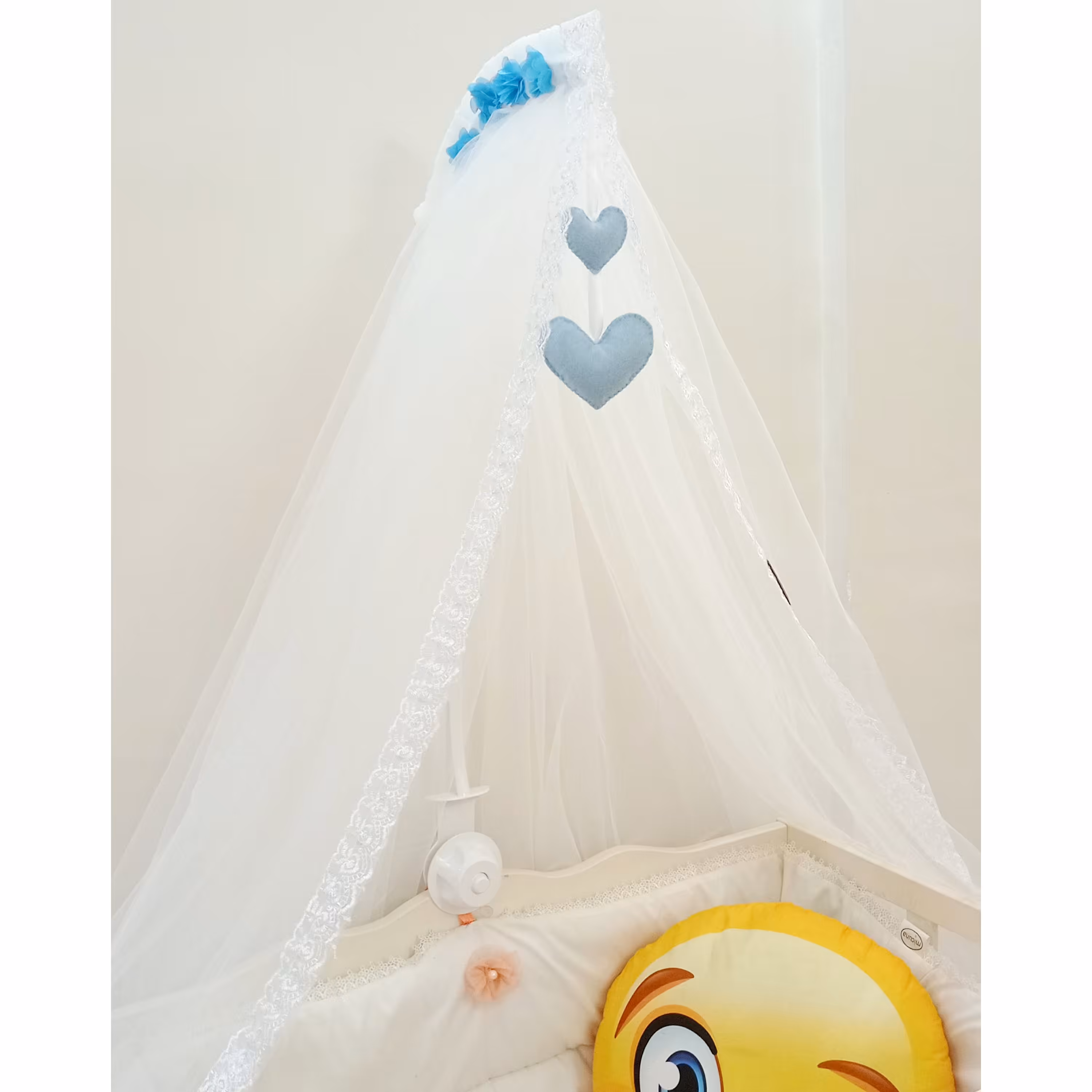 تور بالای تخت و پشه بند نوزاد سایز یک به همراه  پایه نگهدارنده تور 