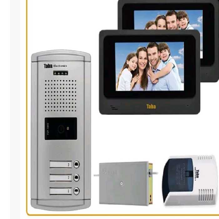 آیفون تصویری تابا . پک کامل 2 واحدی . مدل 4070 با پنل سپهر 