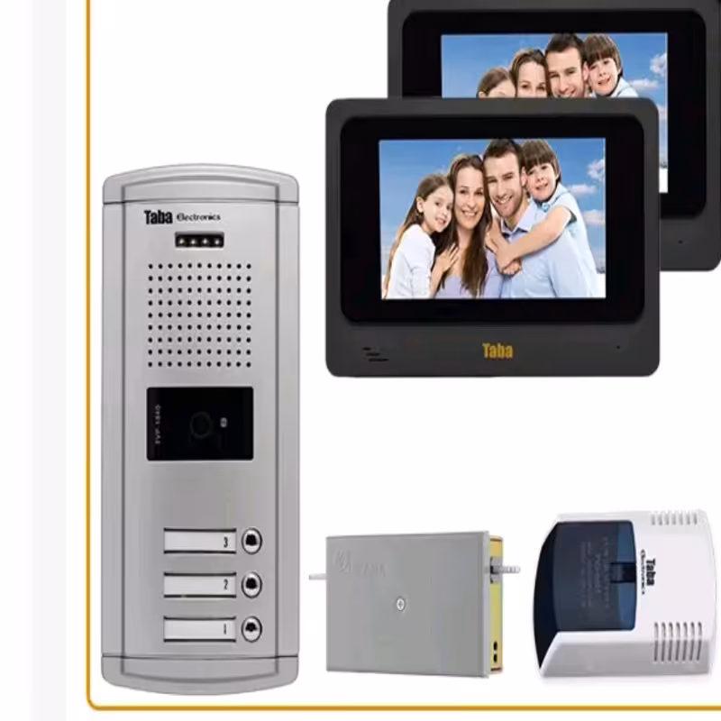 آیفون تصویری تابا . پک کامل 2 واحدی . مدل 4070 با پنل سپهر 