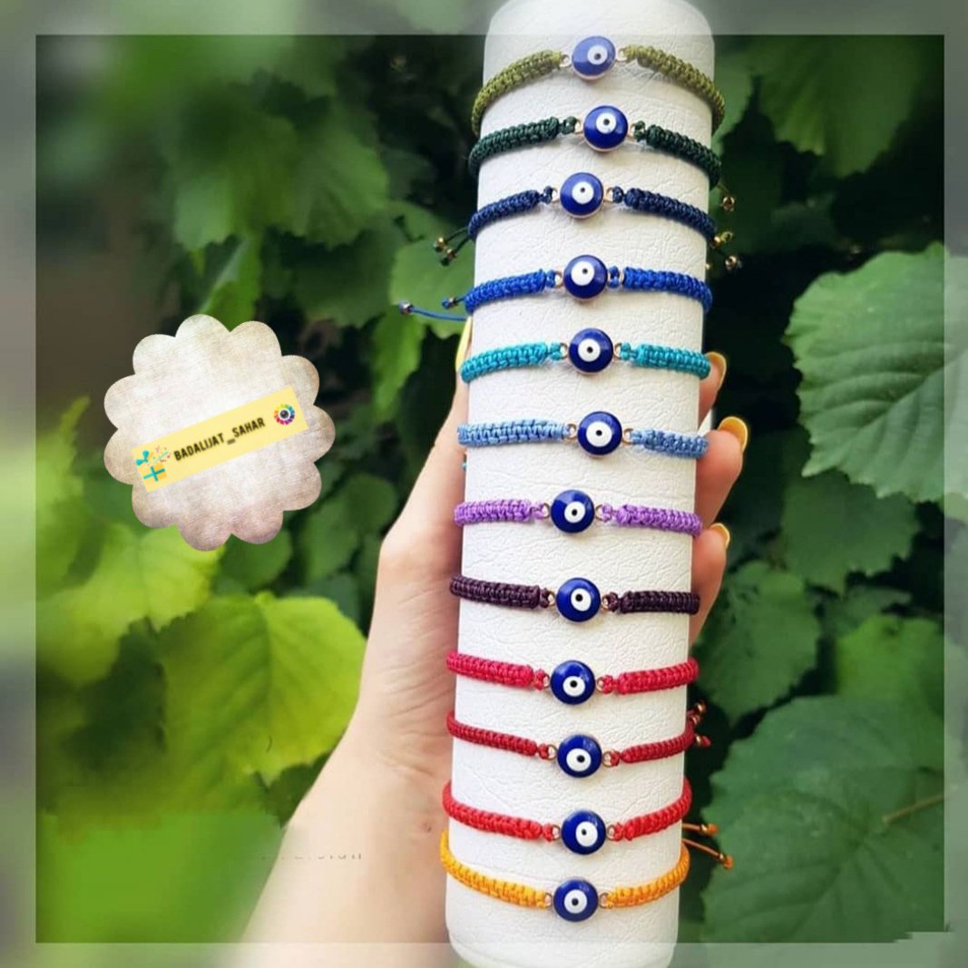 دستبند چشم نظر بافت انتخاب رنگ به سلیقه شما