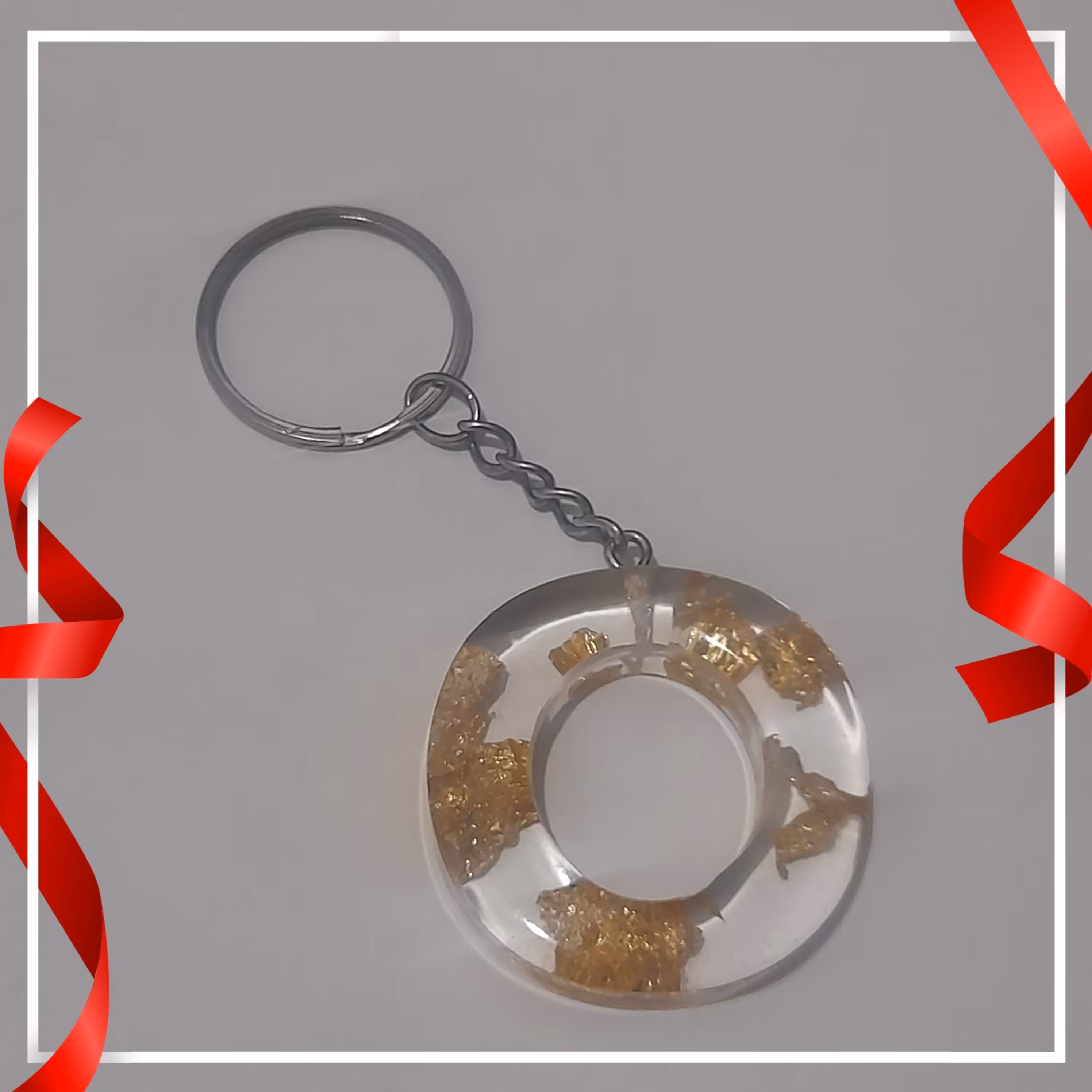 جاسویچی رزینی حروف انگلیسی حرف O ورق طلا