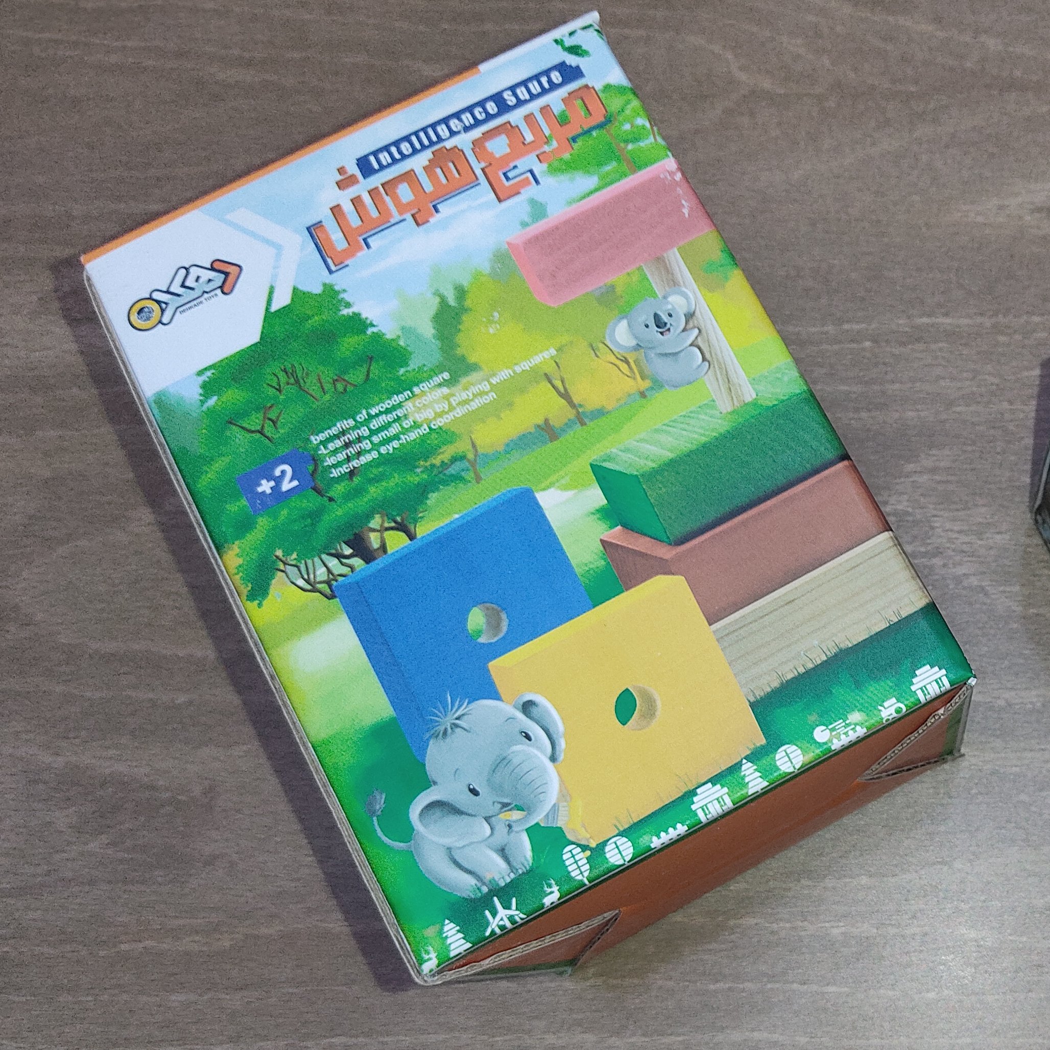 بازی آموزشی برج هوش مربع چوبی دهکده