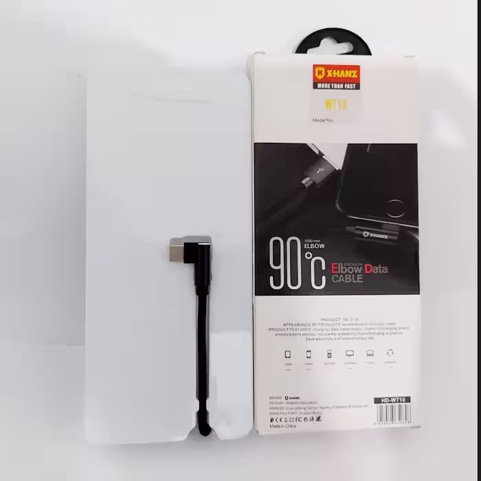 کابل تبدیل سر خم تایپ سی type c به usb یو اس بی مارک فوق العاده x-hanz wt10 