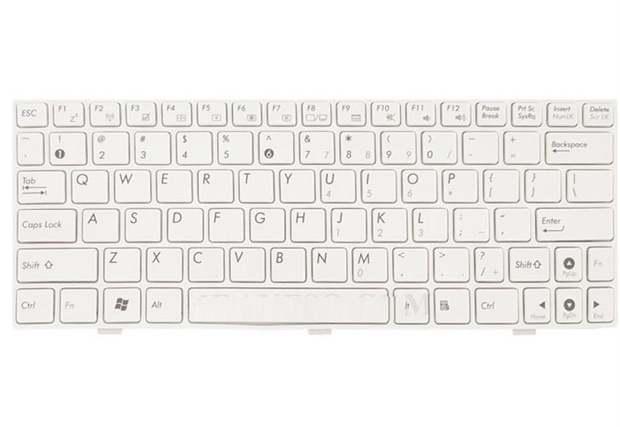 کیبورد لپ تاپ ایسوس Eee PC 1004 1005 سفید با فریم فلت پهن